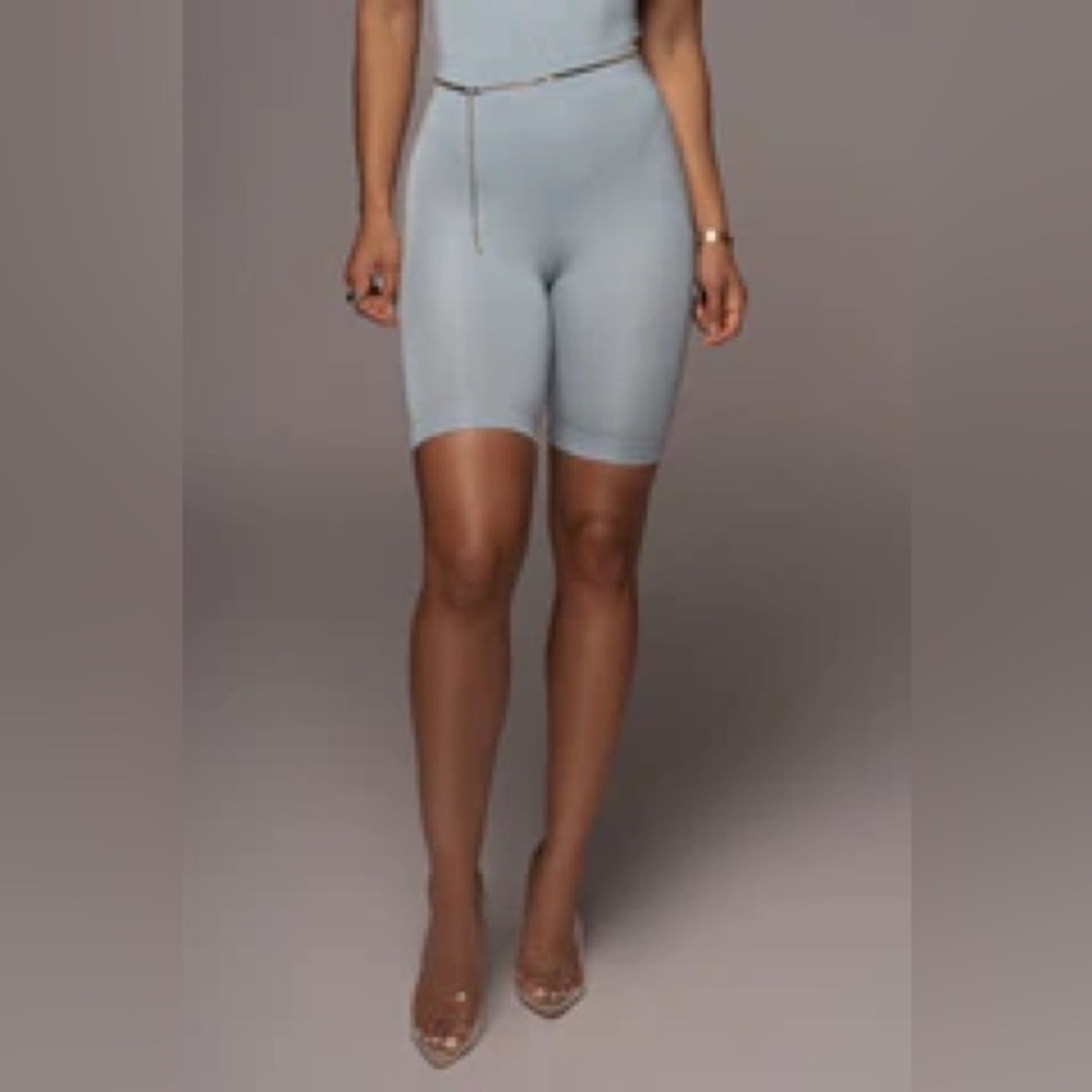 Bodybasix Sky Blue Tenley Biker Shorts - S